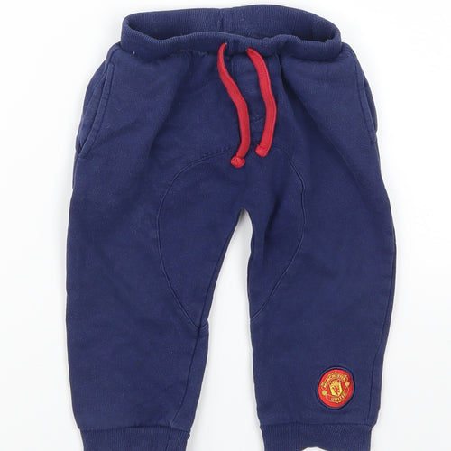 Manchester United Boys Blue   Sweatpants Trousers Size 12-18 Months