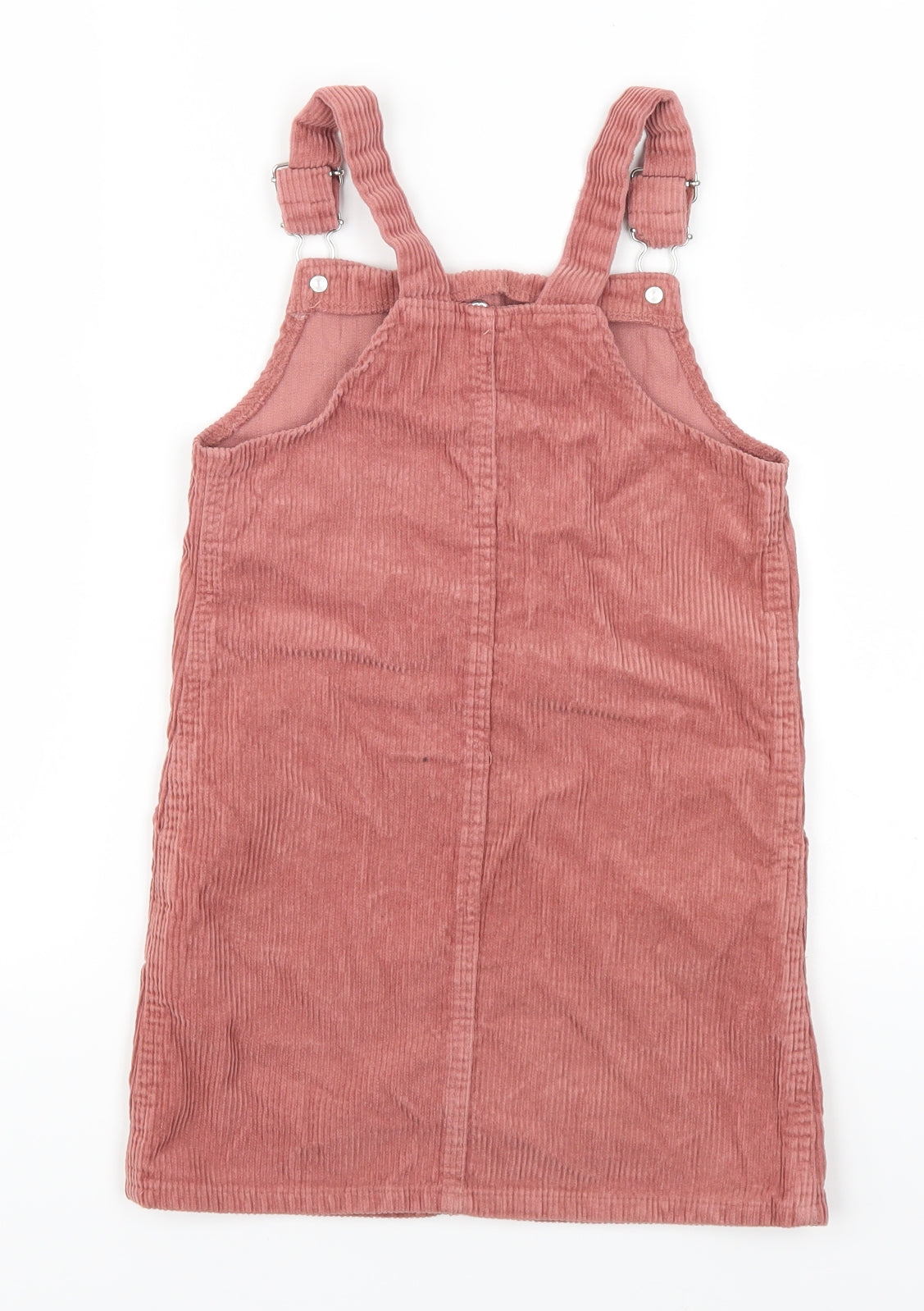 Denim Co Girls Pink  Corduroy Pinafore/Dungaree Dress  Size 6-7 Years