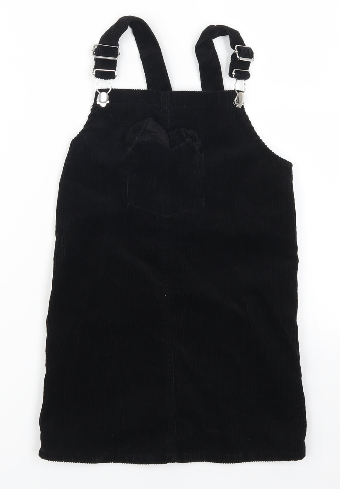 Denim Co Girls Black  Corduroy Pinafore/Dungaree Dress  Size 5-6 Years