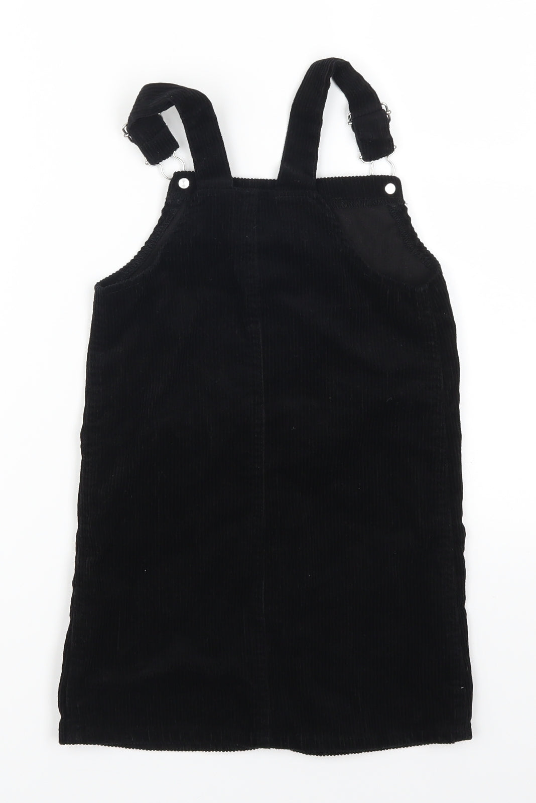 Denim Co Girls Black  Corduroy Pinafore/Dungaree Dress  Size 5-6 Years