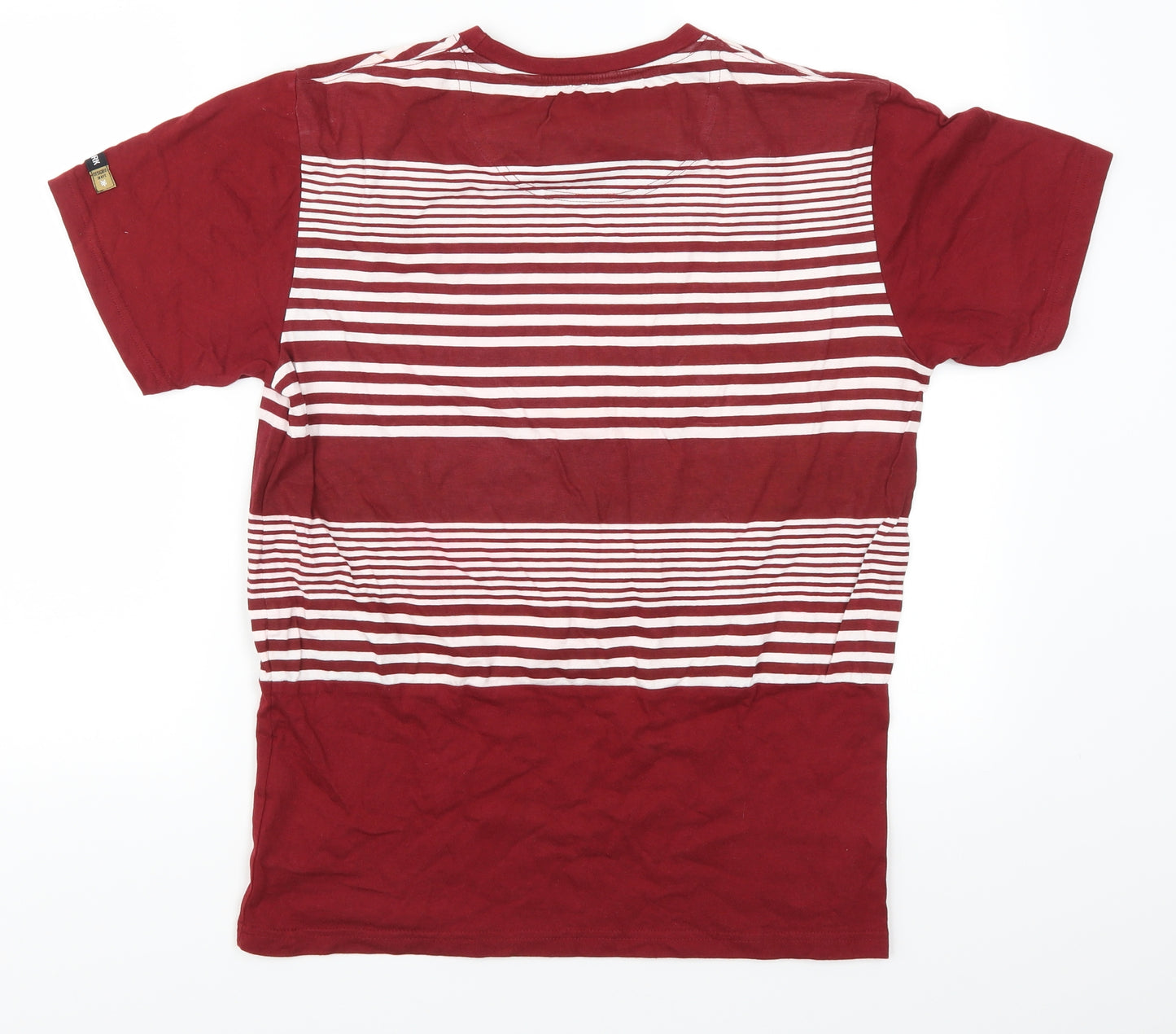 Zoo York Mens Red Striped   T-Shirt Size S