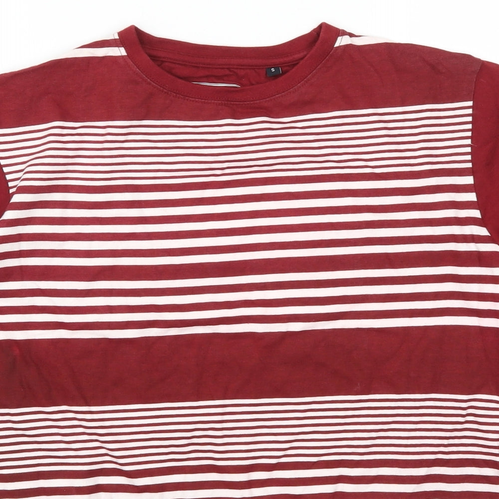 Zoo York Mens Red Striped   T-Shirt Size S