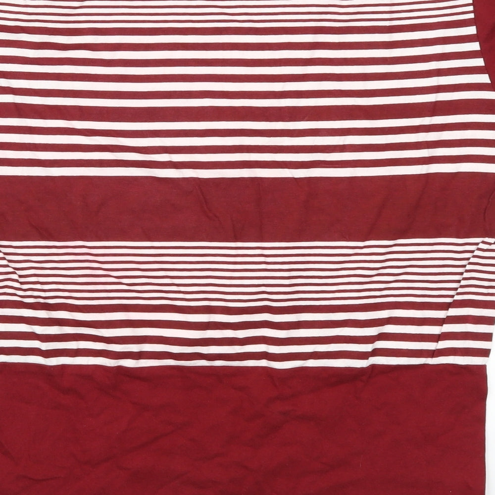 Zoo York Mens Red Striped   T-Shirt Size S