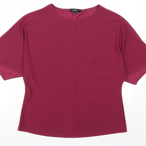 Label Be  Womens Pink   Basic T-Shirt Size 12  - Plum