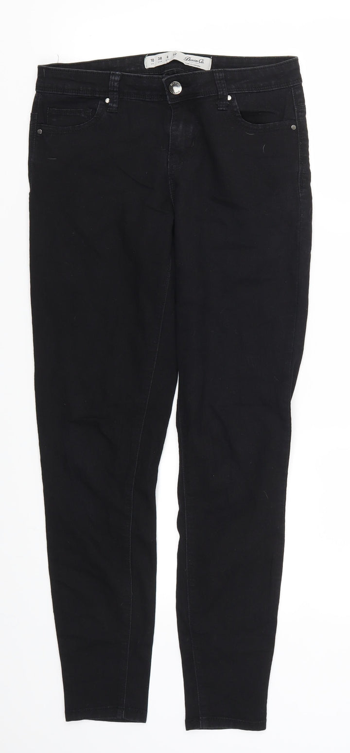 Denim Co Womens Black Denim Skinny Jeans Size 10 L28 in
