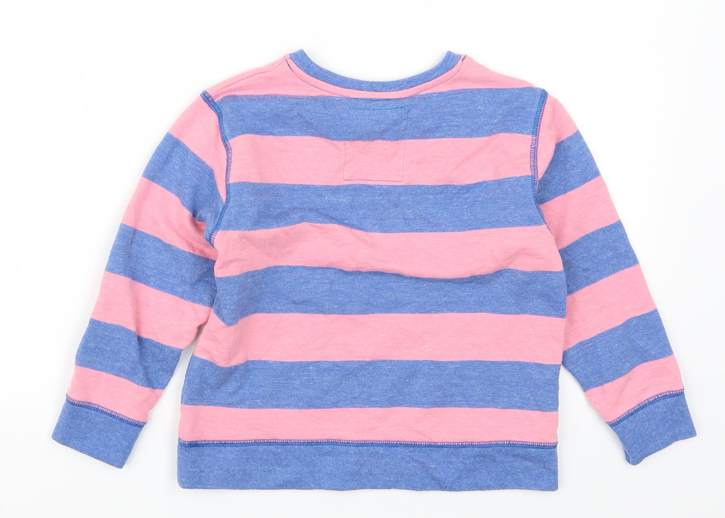 NEXT Boys Pink Striped  Pullover Sweatshirt Size 4 Years  - Blue