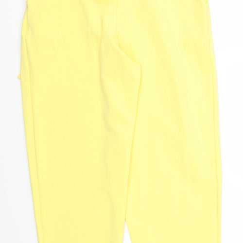 In the Style Womens Yellow   Trousers  Size 14 L26 in - Paper Bag Waist
