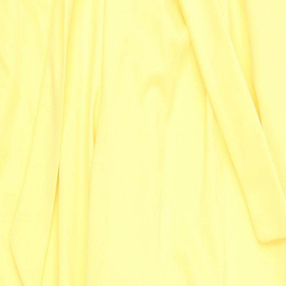 In the Style Womens Yellow   Trousers  Size 14 L26 in - Paper Bag Waist