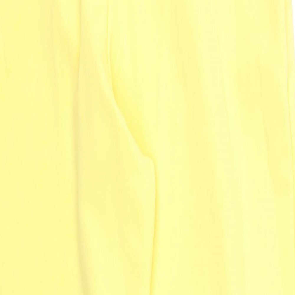 In the Style Womens Yellow   Trousers  Size 14 L26 in - Paper Bag Waist