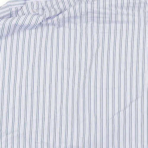 Paradigm Mens Blue Striped   Dress Shirt Size 16.5