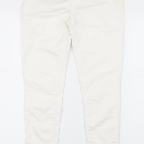 Dorothy Perkins Womens White  Denim Straight Jeans Size 8 L26.5 in