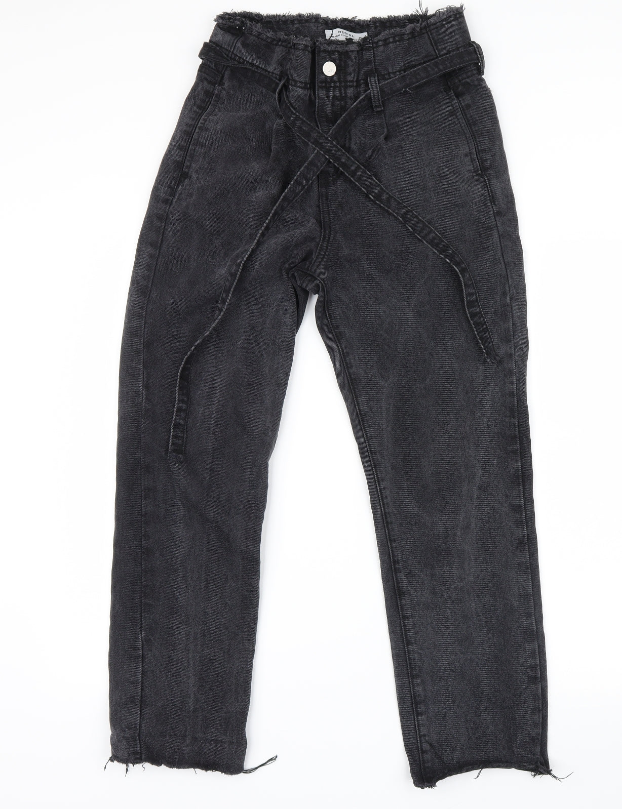 Redial Womens Black  Denim Straight Jeans Size 8 L26 in