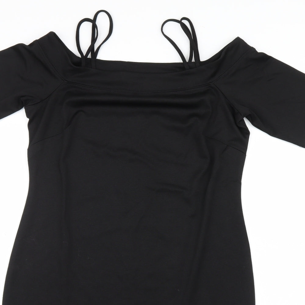 H&M Womens Black   Shirt Dress  Size 14