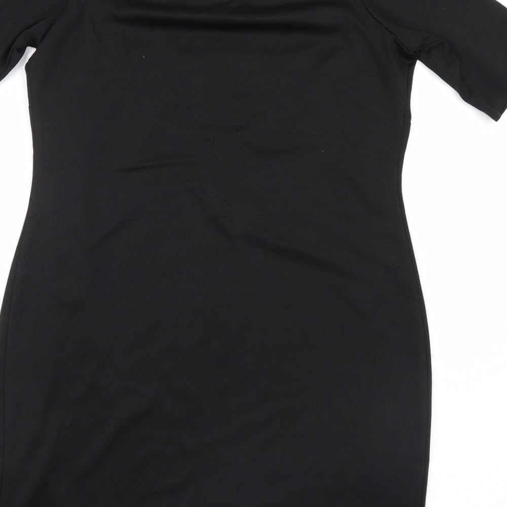 H&M Womens Black   Shirt Dress  Size 14