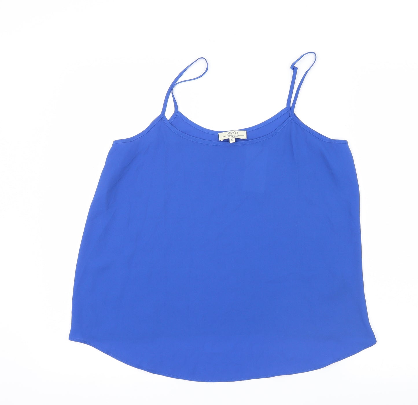 Papaya Womens Blue  Mesh Camisole Blouse Size 12