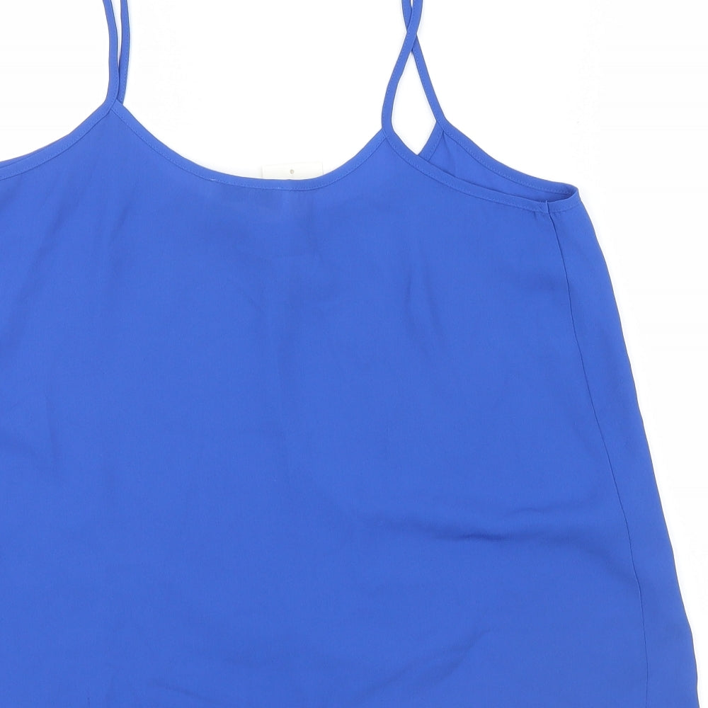 Papaya Womens Blue  Mesh Camisole Blouse Size 12