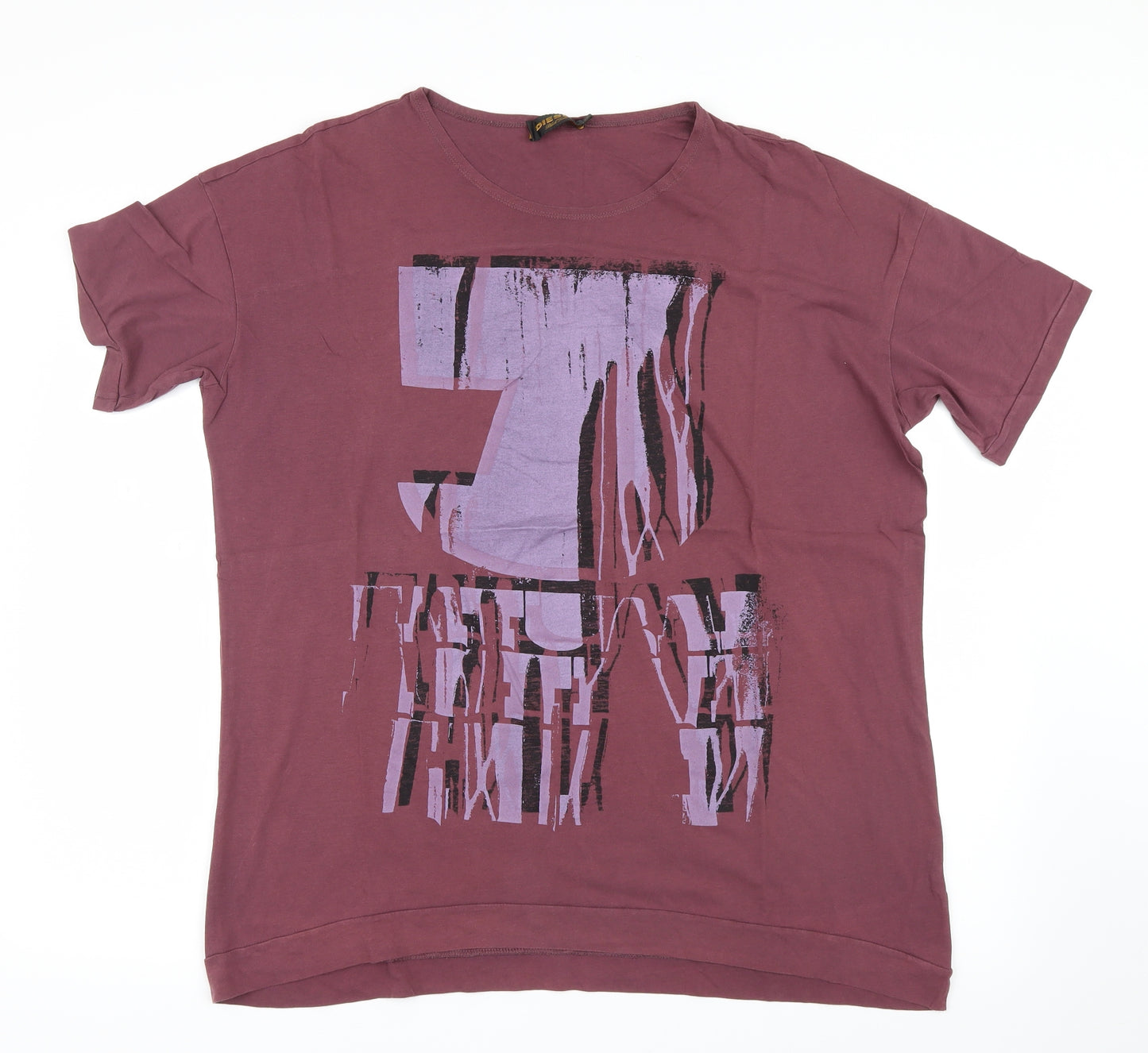 Diesel Mens Red    T-Shirt Size 2XL