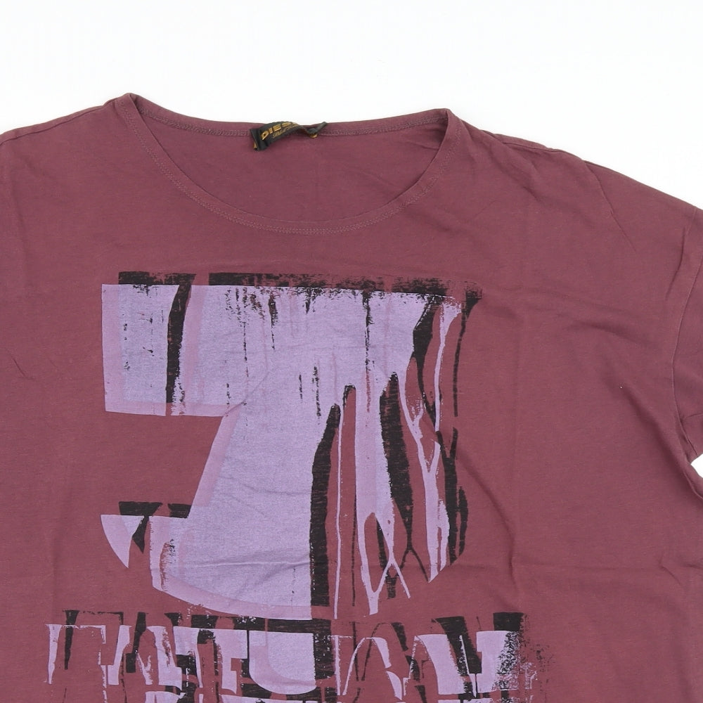 Diesel Mens Red    T-Shirt Size 2XL