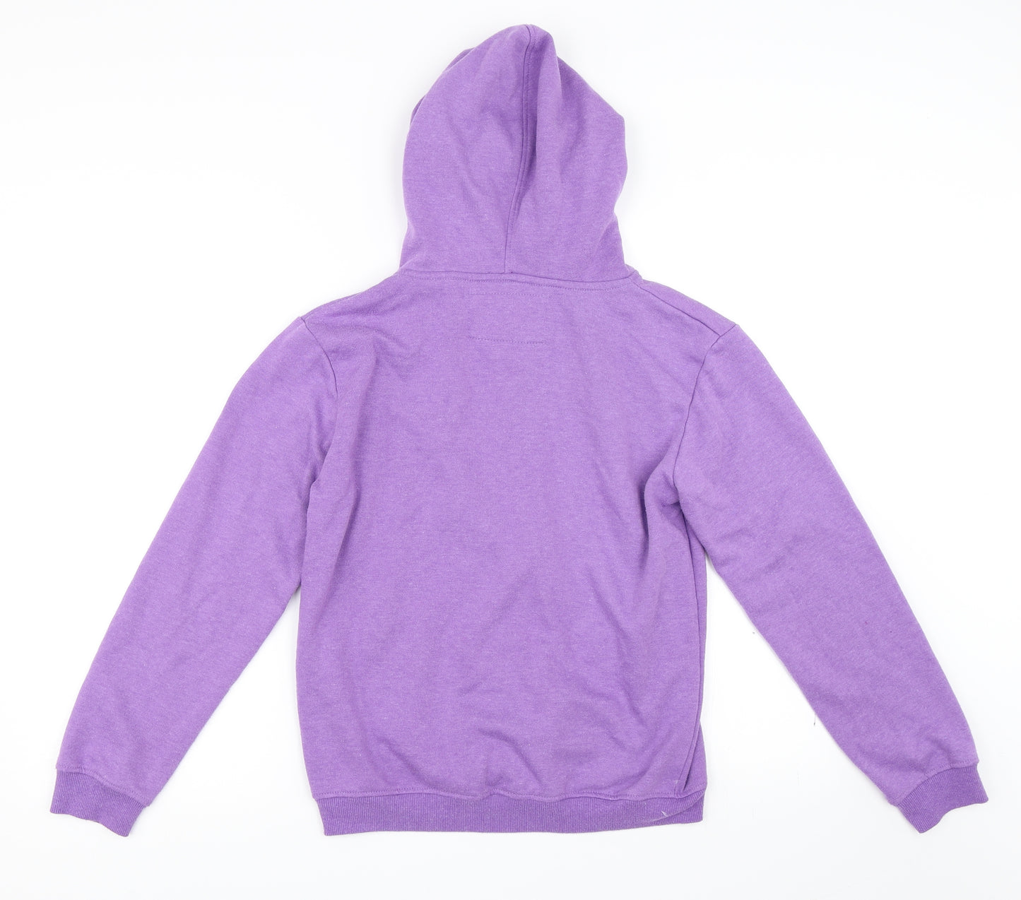 Preworn Girls Purple   Full Zip Hoodie Size 12-13 Years