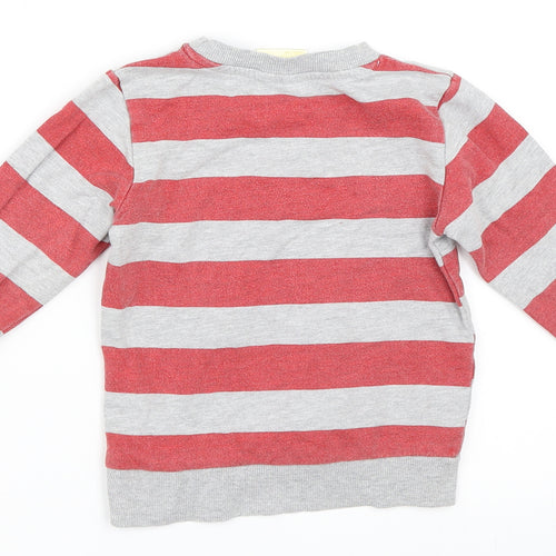 TU Boys Grey Striped  Pullover Sweatshirt Size 2-3 Years  - Paddington Bear