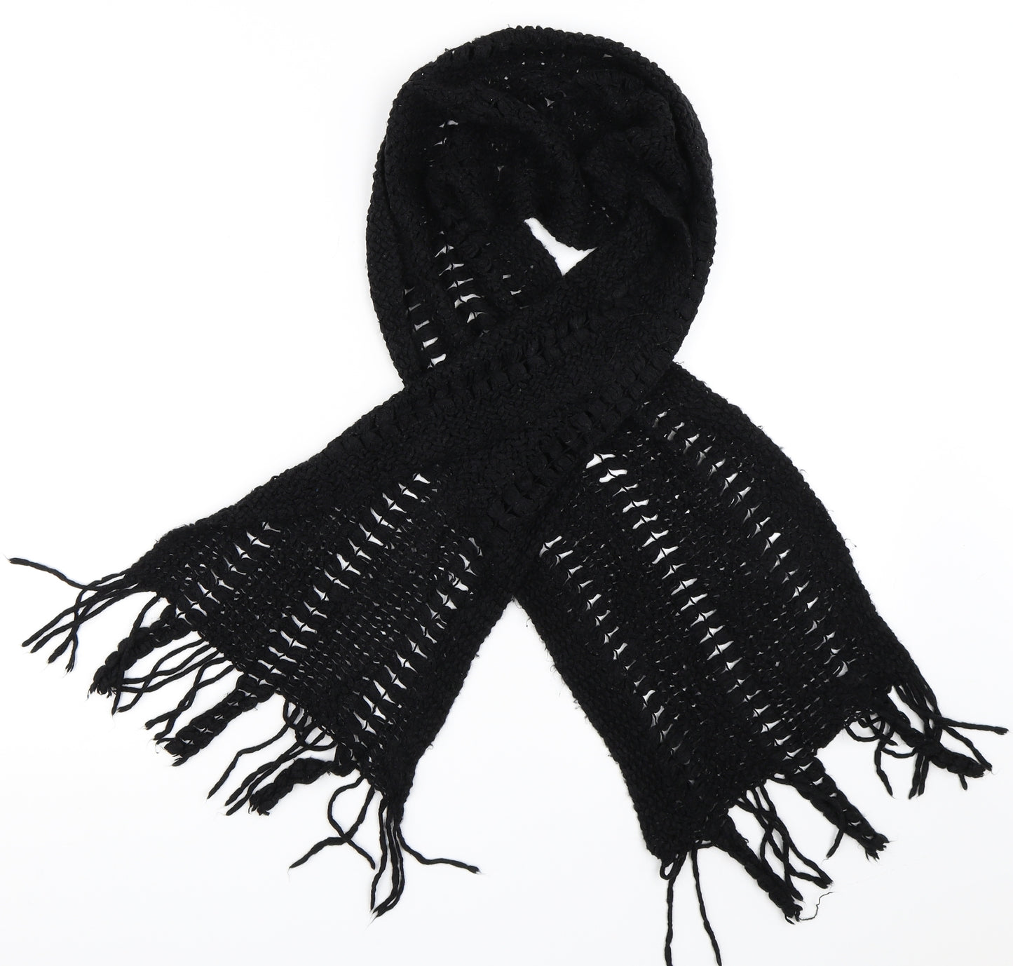 Preworn Womens Black    Scarf