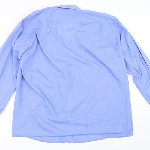 Marks and Spencer Mens Blue    Dress Shirt Size 18.5