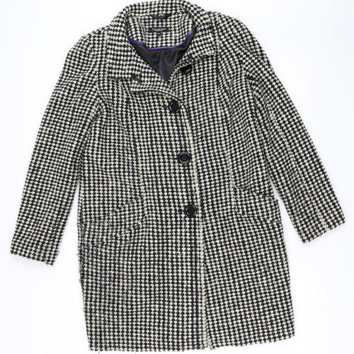 Debenhams Womens Black   Overcoat Coat Size 10