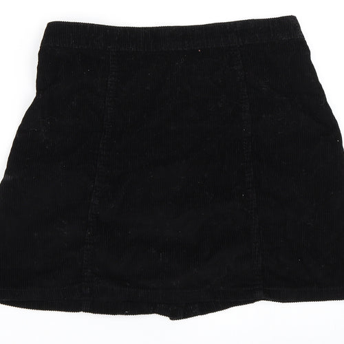 Primark Womens Black  Corduroy A-Line Skirt Size 14