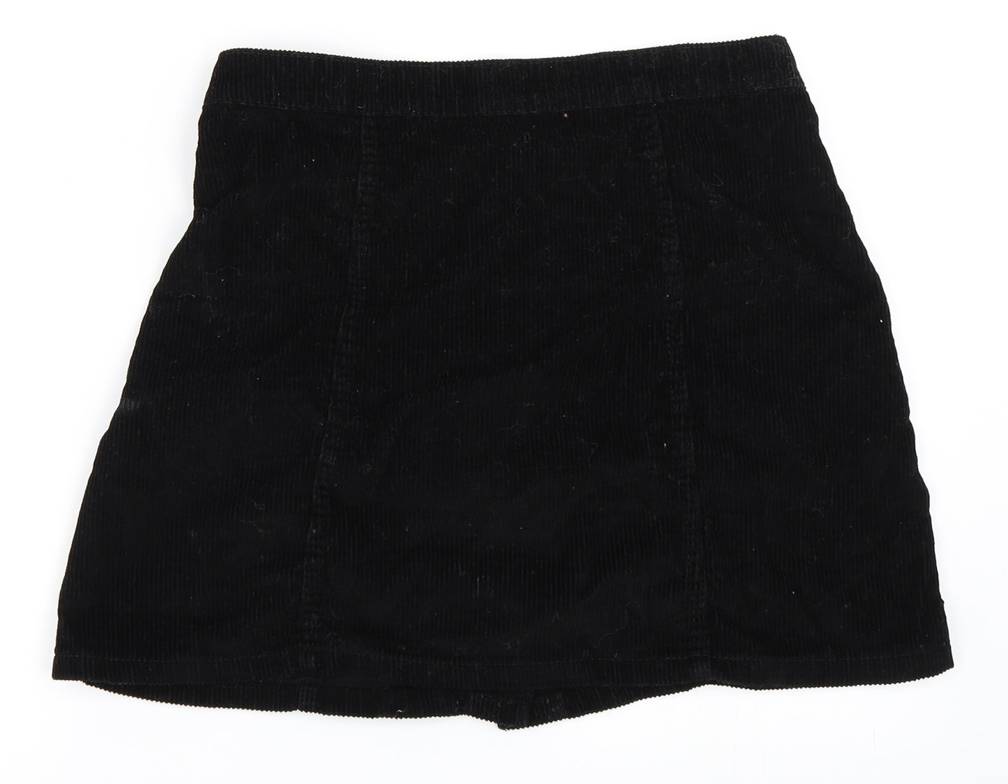 Primark Womens Black  Corduroy A-Line Skirt Size 14