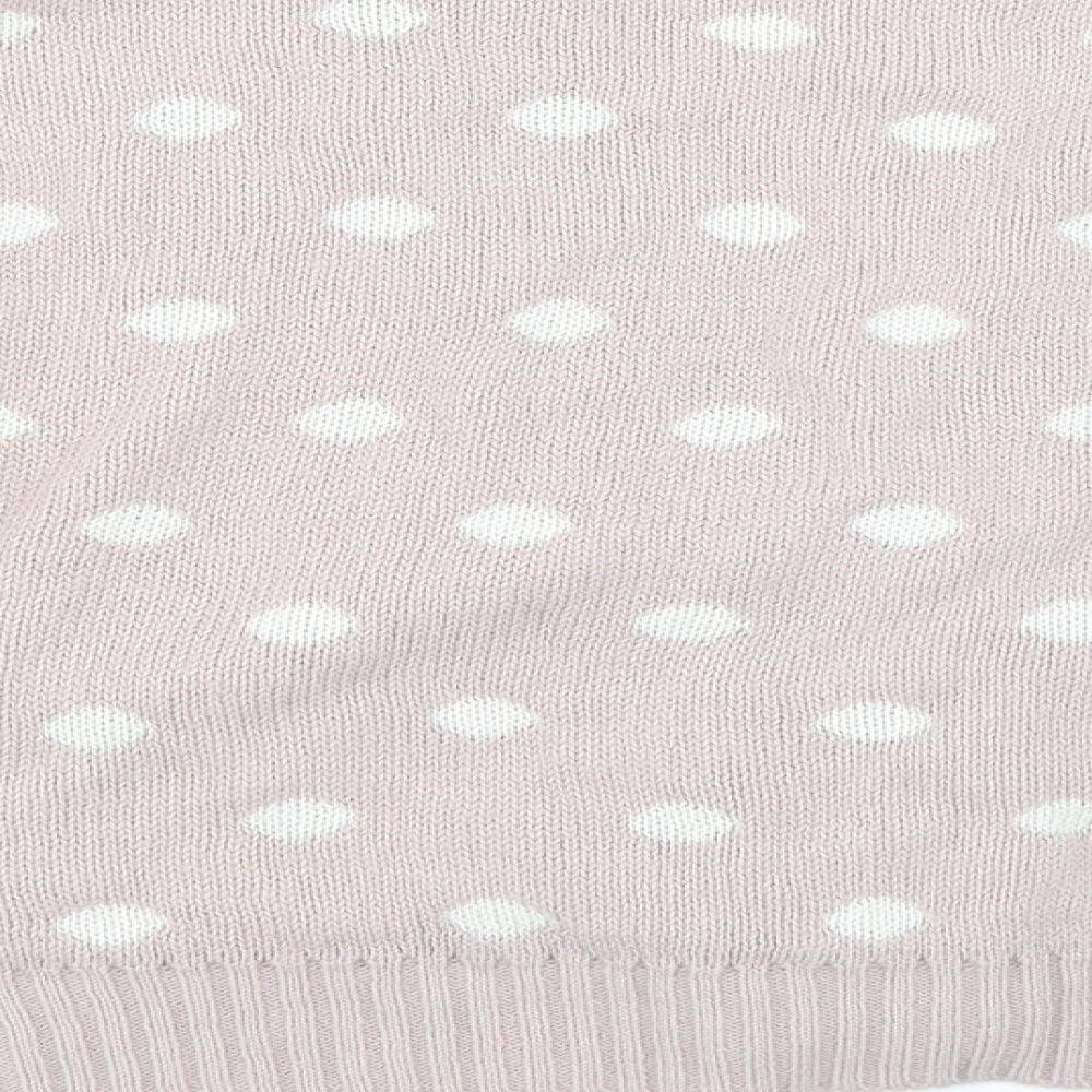 Boohoo Womens Pink Polka Dot  Cardigan Jumper Size M