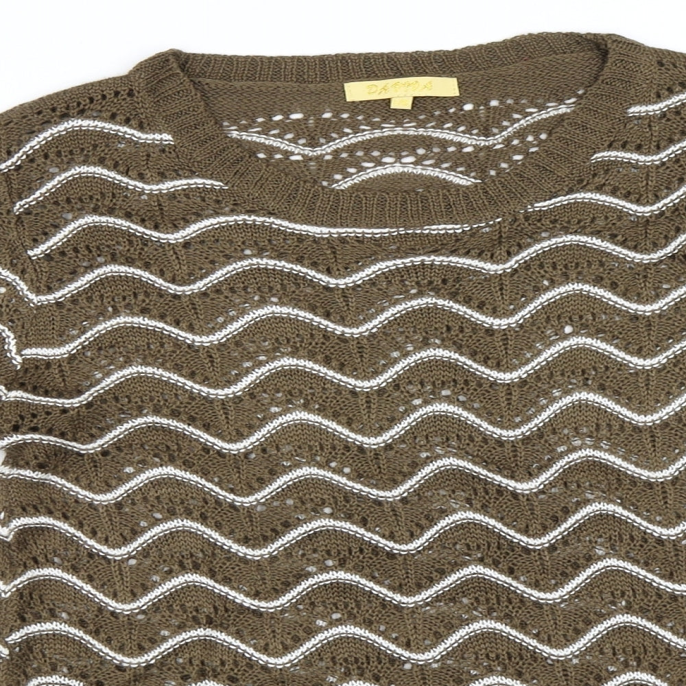 Daviva Womens Brown   Pullover Jumper Size L