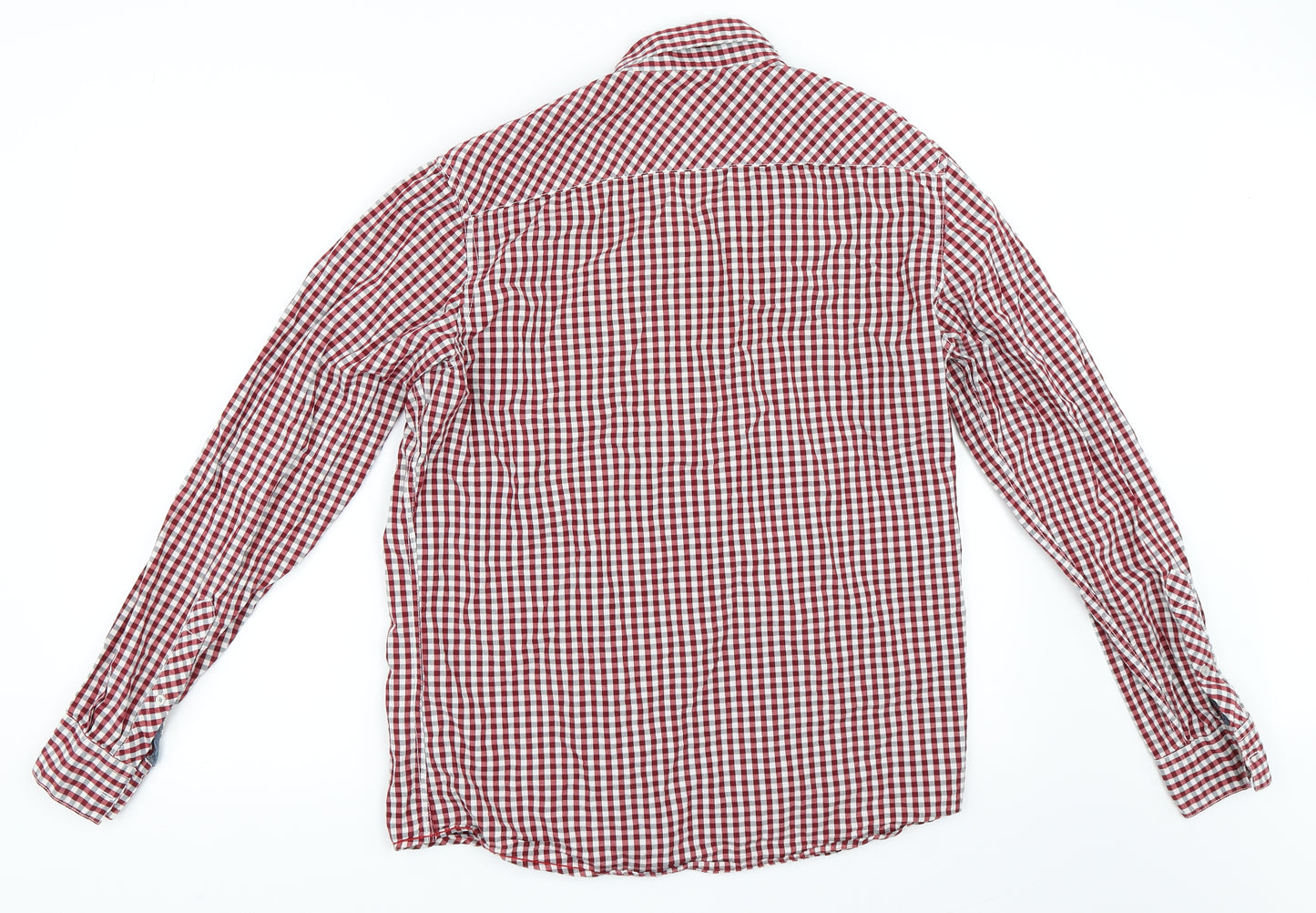 Diverse Mens Red Check   Button-Up Size M