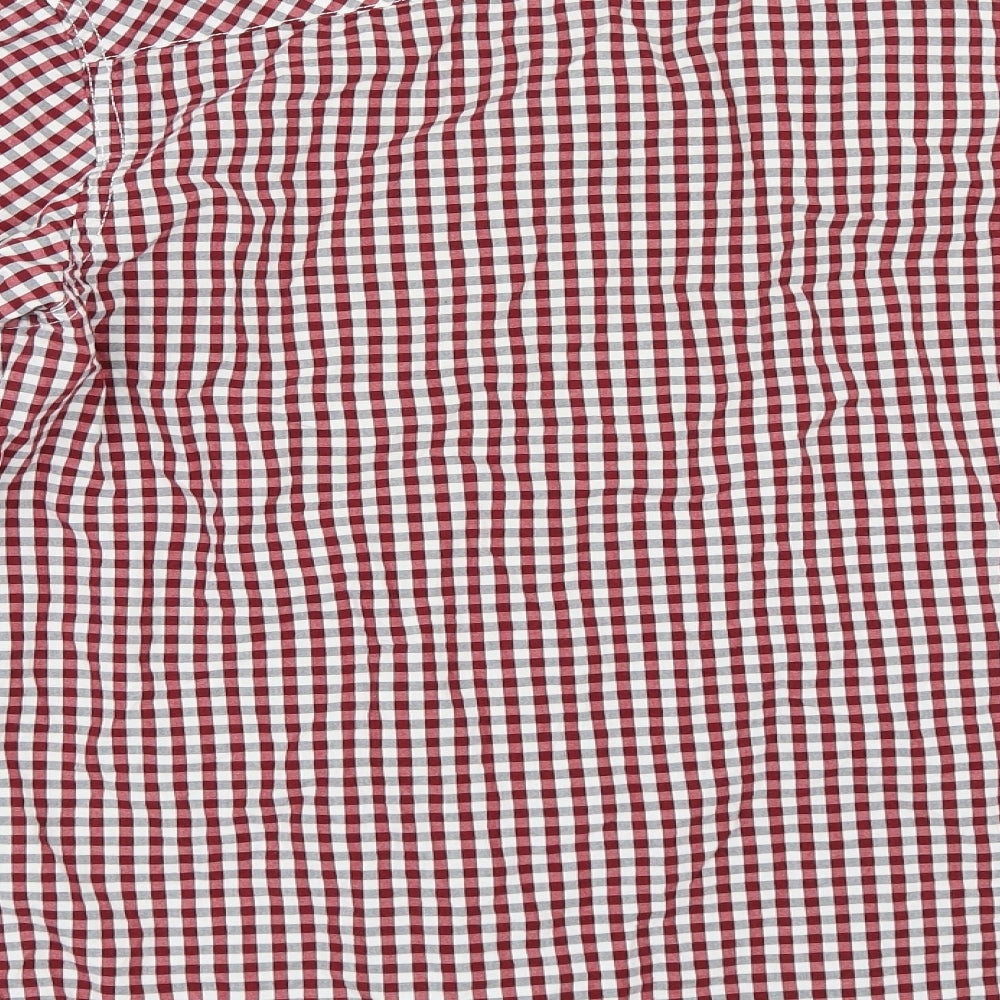 Diverse Mens Red Check   Button-Up Size M
