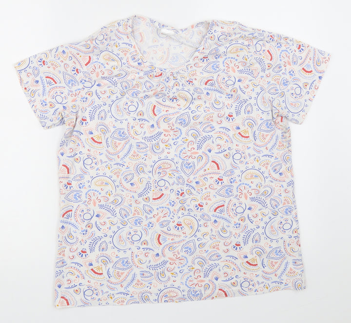 Damart Womens White Basic T-Shirt Size M