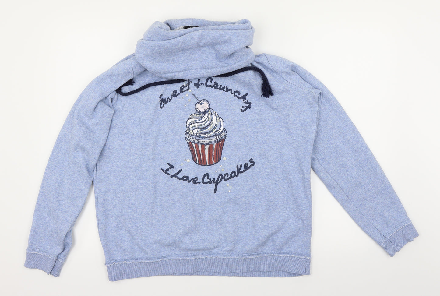 Gina Womens Blue   Pullover Sweatshirt Size 14