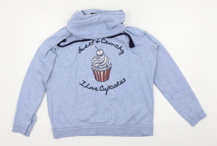 Gina Womens Blue   Pullover Sweatshirt Size 14