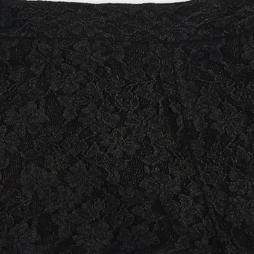 Atmosphere Womens Black Floral  Cut-Off Shorts Size 12