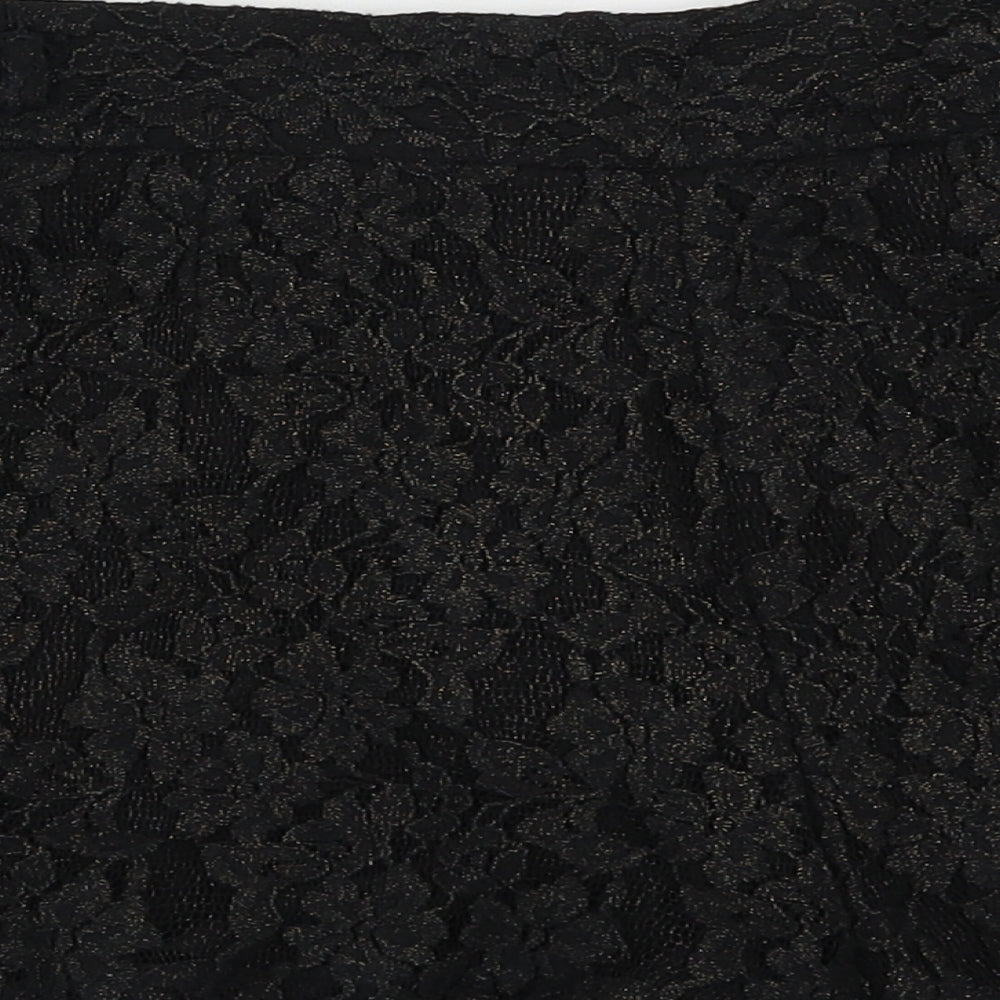 Atmosphere Womens Black Floral  Cut-Off Shorts Size 12