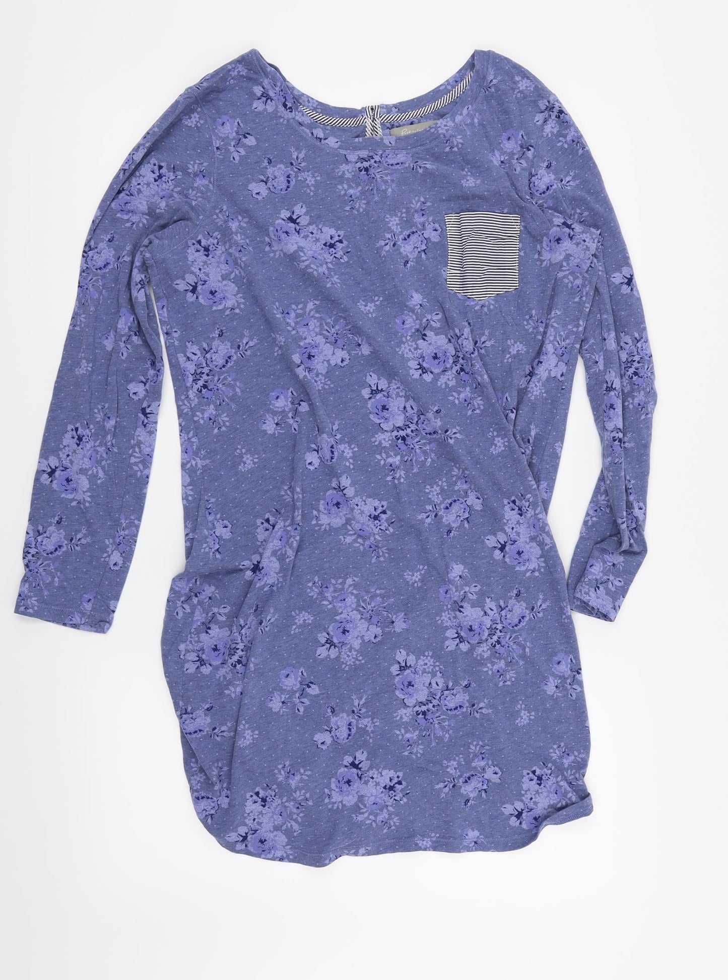 M&S Womens Blue Floral  Top Pyjama Top Size 14