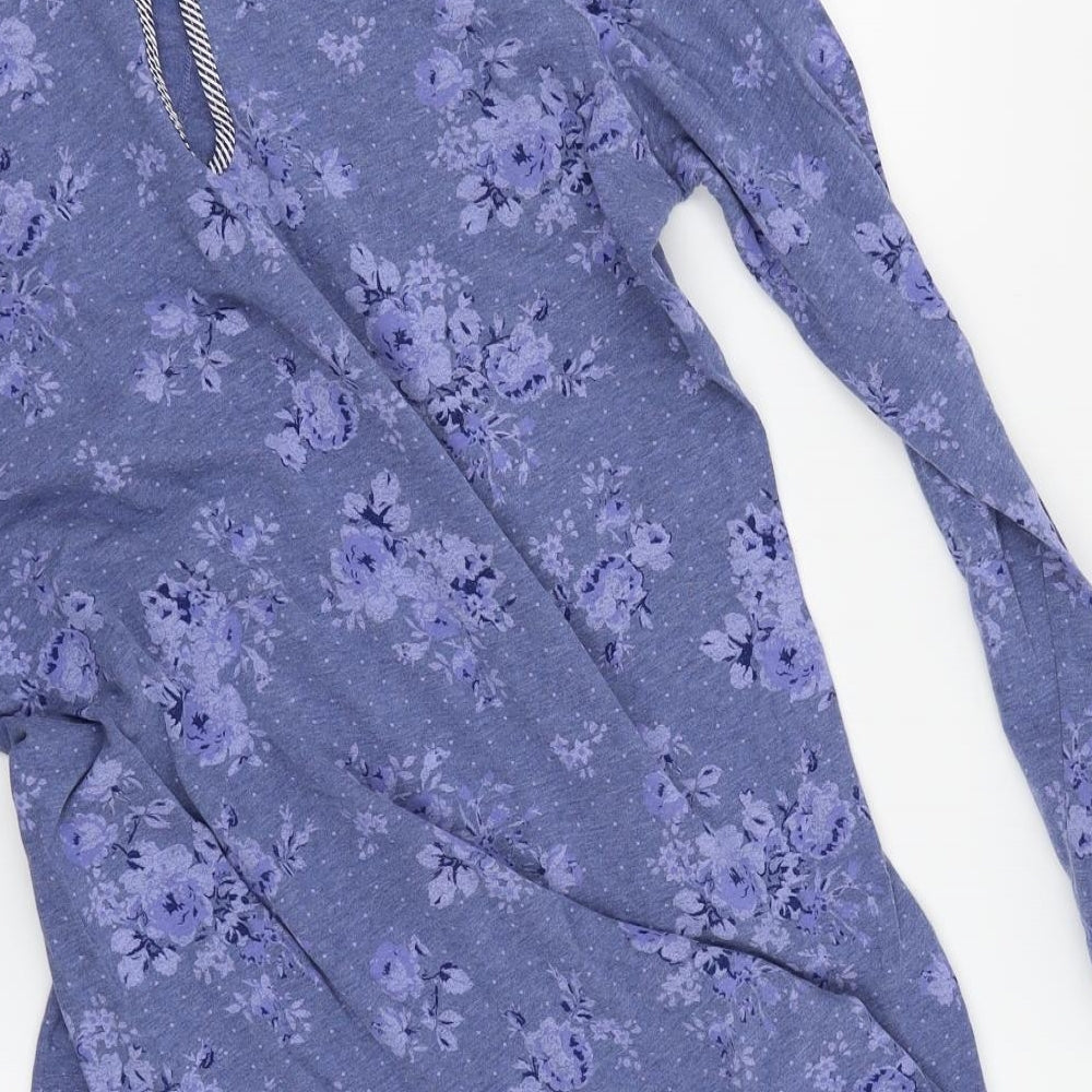M&S Womens Blue Floral  Top Pyjama Top Size 14