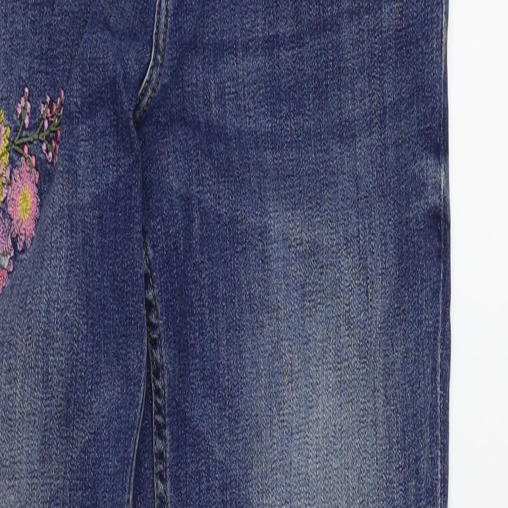 Red Herring Womens Blue Floral  Skinny Jeans Size 10 L28 in
