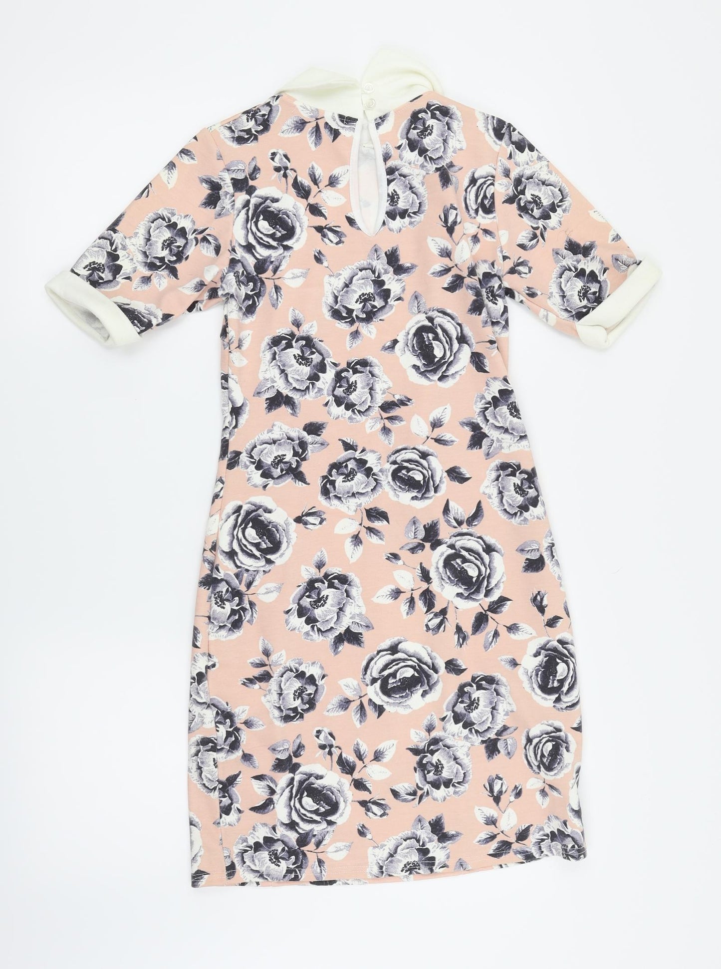 Boohoo Womens Pink Floral  Pencil Dress  Size 8