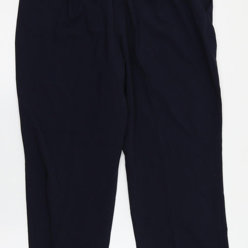 M&S Womens Blue   Dress Pants Trousers Size 16 L24 in