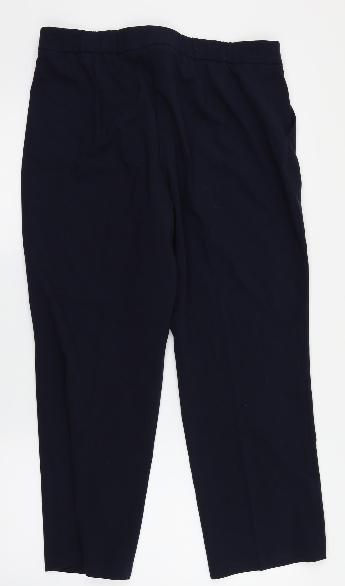 M&S Womens Blue   Dress Pants Trousers Size 16 L24 in