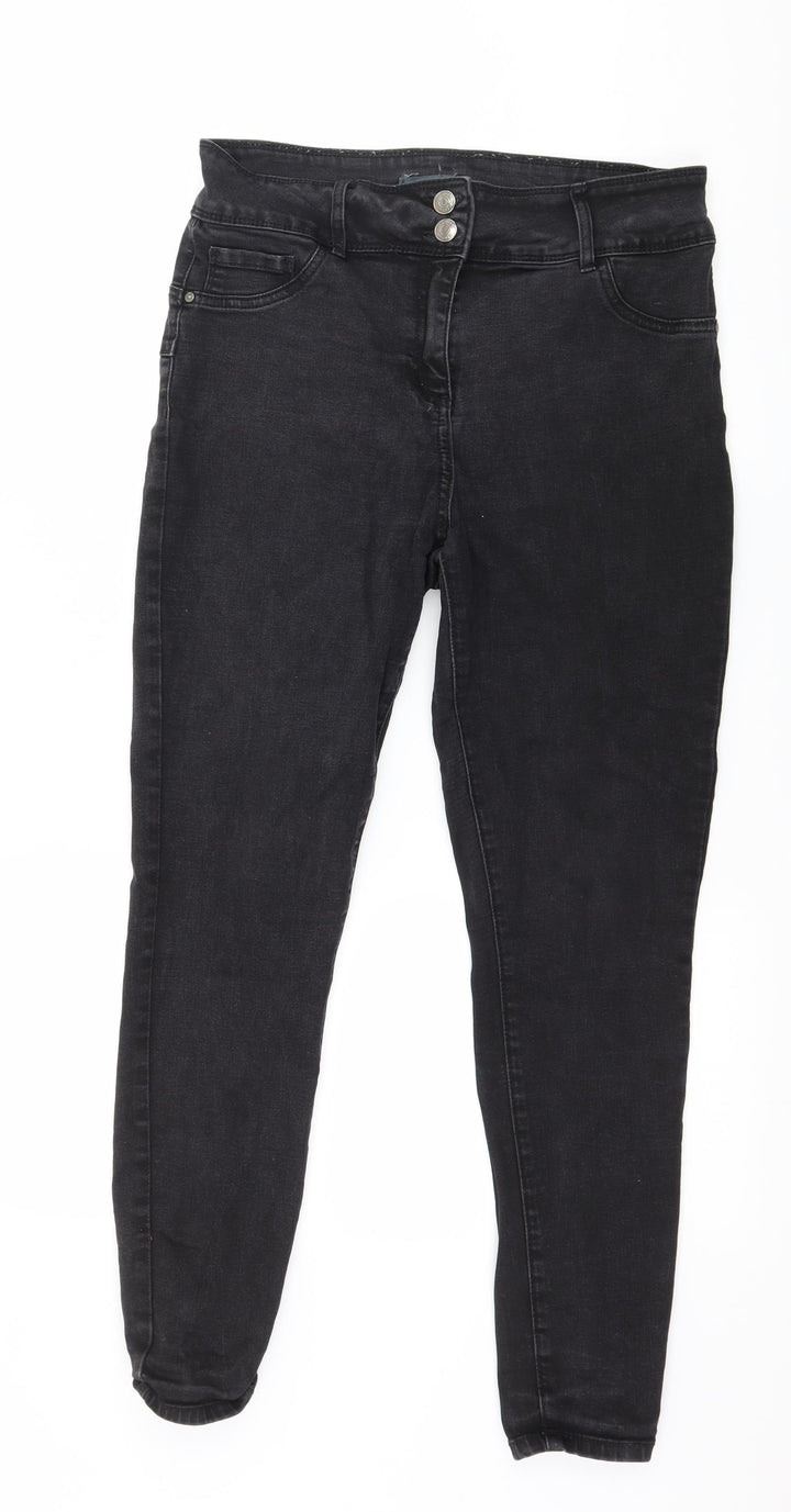 Papaya Womens Grey Denim Skinny Jeans Size 12 L27 in