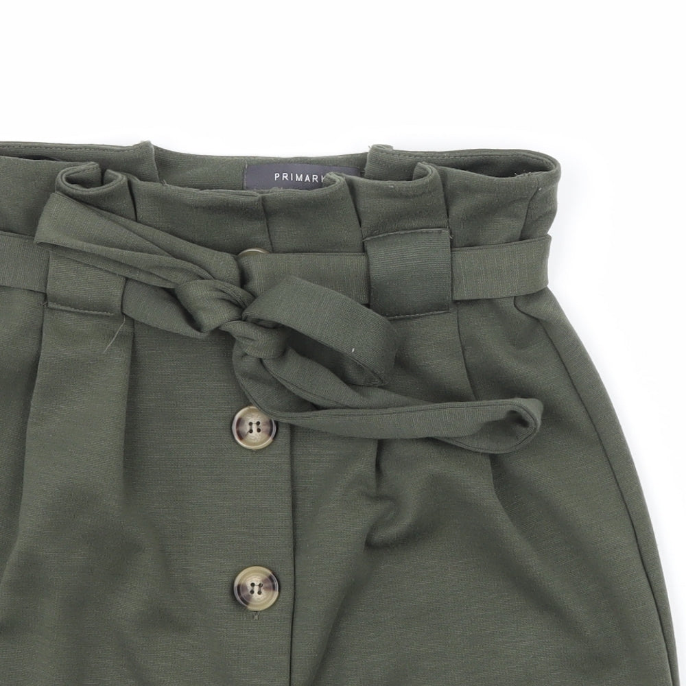 Primark Womens Green  Jersey A-Line Skirt Size 8