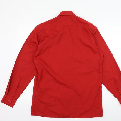 Premier Mens Red    Button-Up Size 14.5