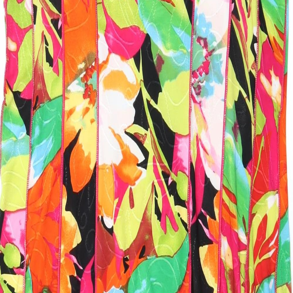 Roman Womens Multicoloured Floral Jersey Slip Dress  Size 12
