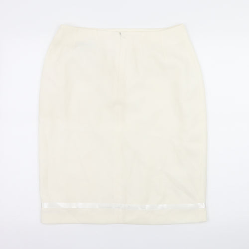 AMARANTO Womens White   A-Line Skirt Size 32 in