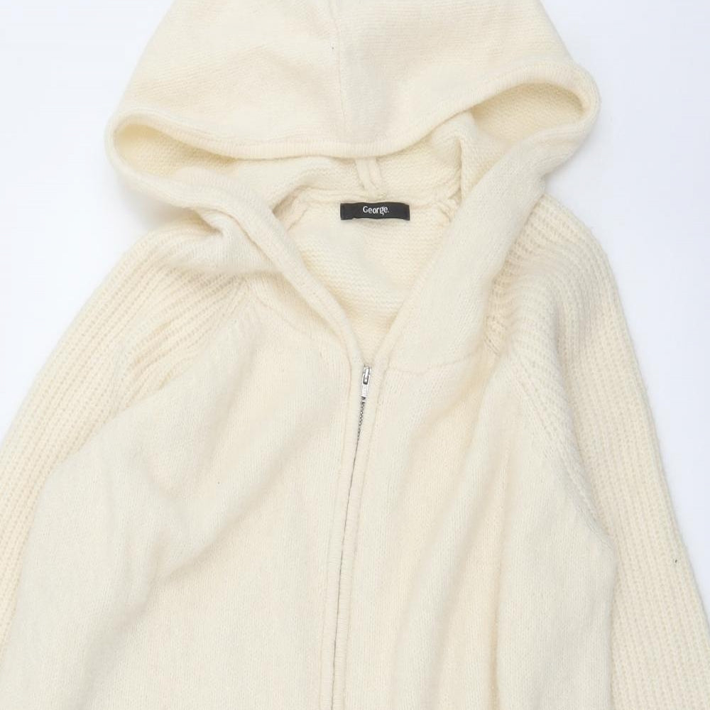 George Womens Ivory  Jersey Cardigan Jumper Size 18